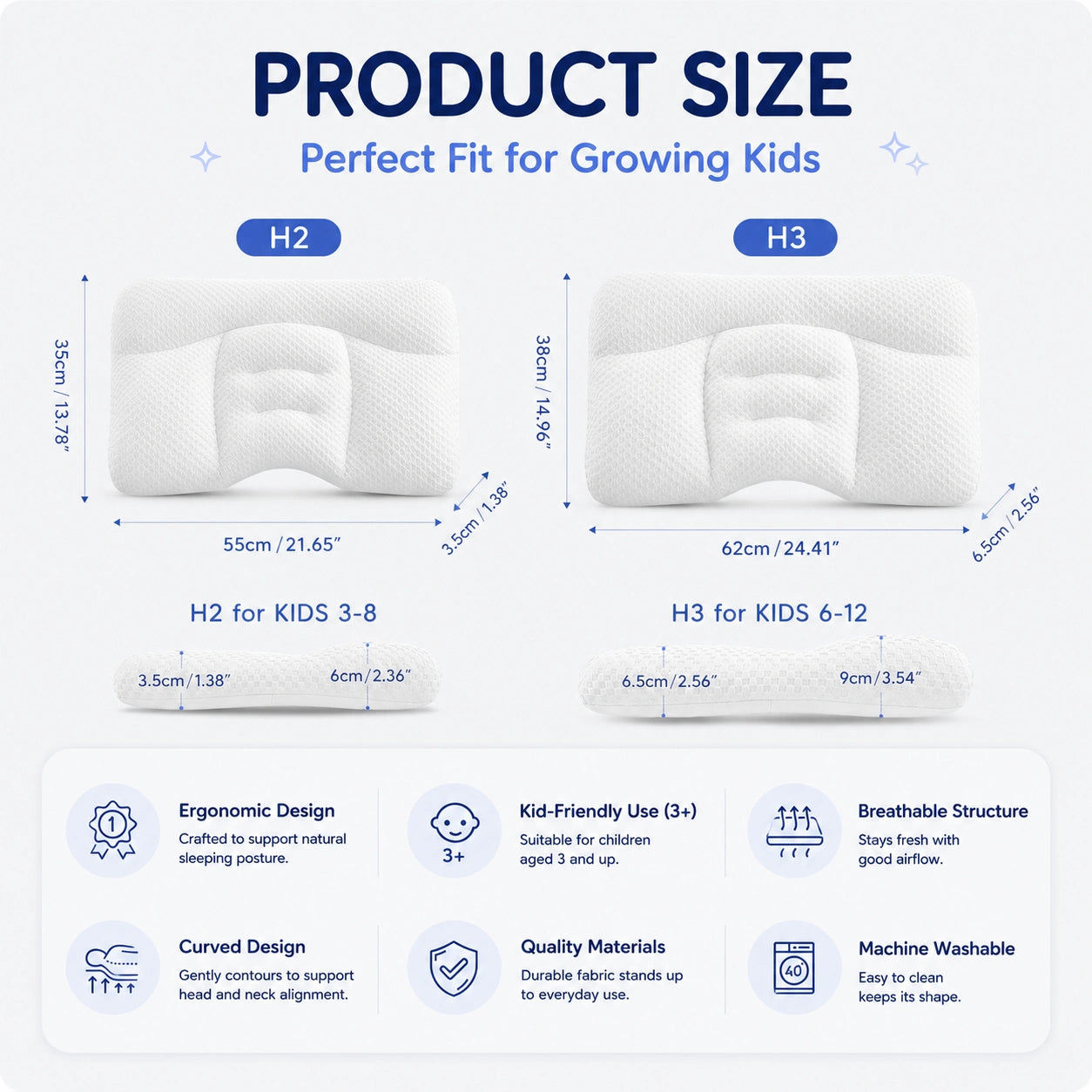 Kids Ergonomic Posture Pillow