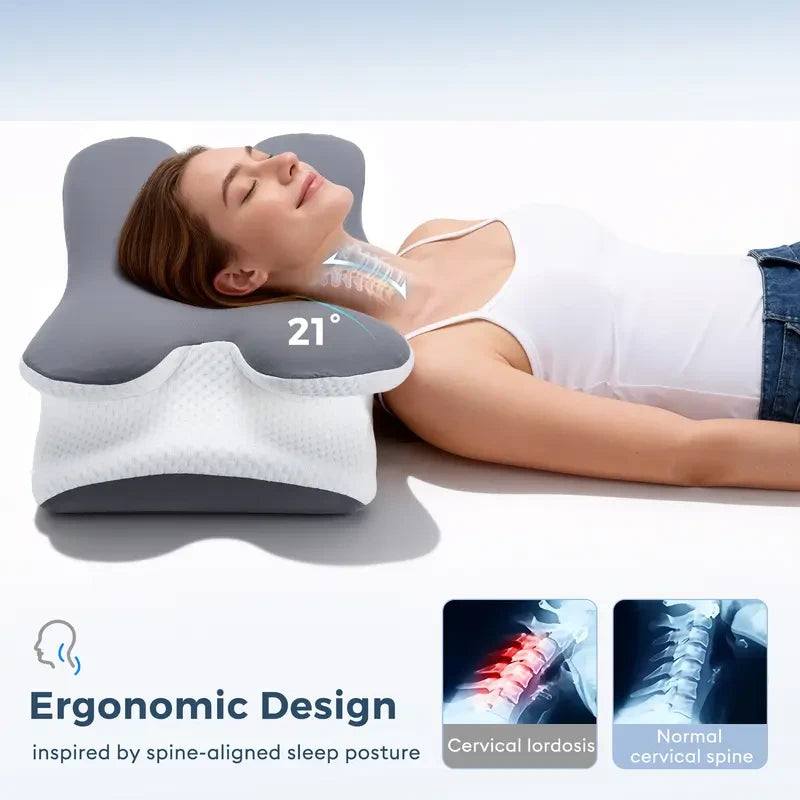 Cooling Ergonomic Memory Foam Neck Pillow