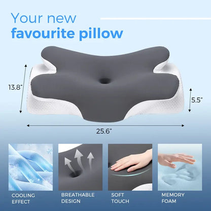 Cooling Ergonomic Memory Foam Neck Pillow
