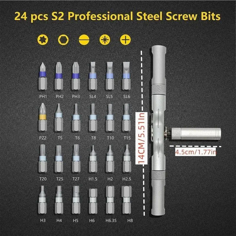 Compact Magnetic Screwdriver Set
