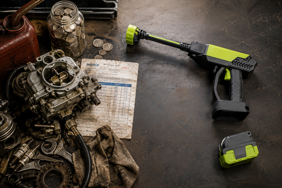 Cordless washer replacing the gas money pit