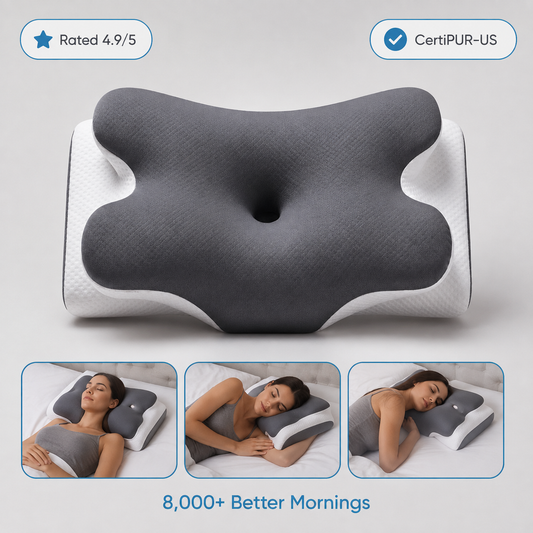 Selorna cooling ergonomic neck pillow - rated 4.9/5, CertiPUR-US certified