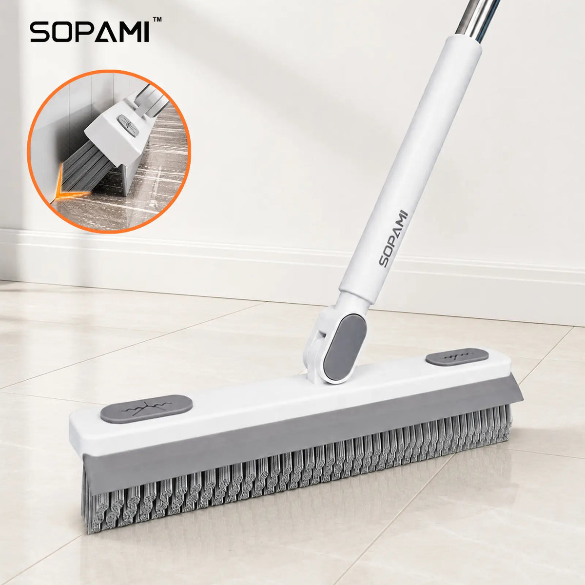 SOPAMI 360° Rotating Gap Cleaning Tool - Extendable Adjustable No-Touch Cleaner for Windows, Sliding Doors, Narrow Spaces, Home Deep Cleaning