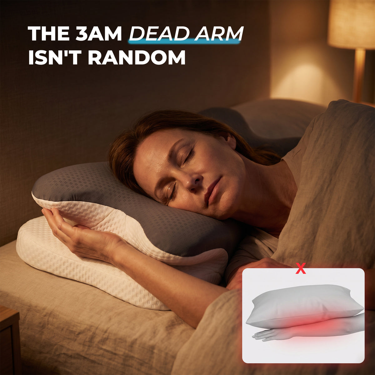 Cooling Ergonomic Memory Foam Neck Pillow