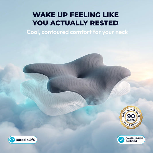 Cooling Ergonomic Memory Foam Neck Pillow