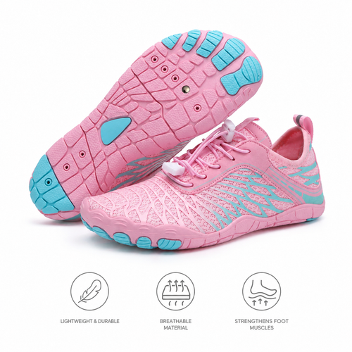 Flora Pro pink barefoot shoes pair
