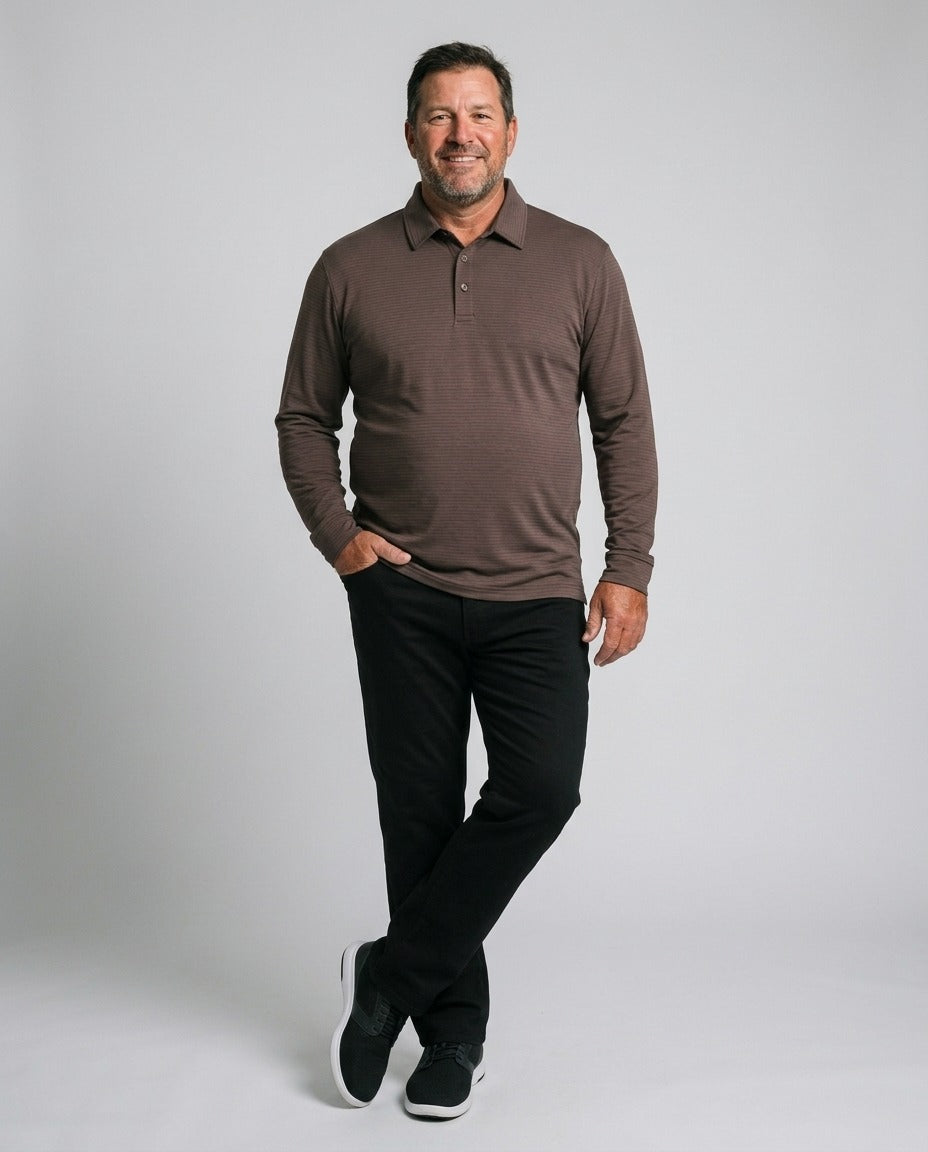 Selorna Back Nine Long Sleeve Polo