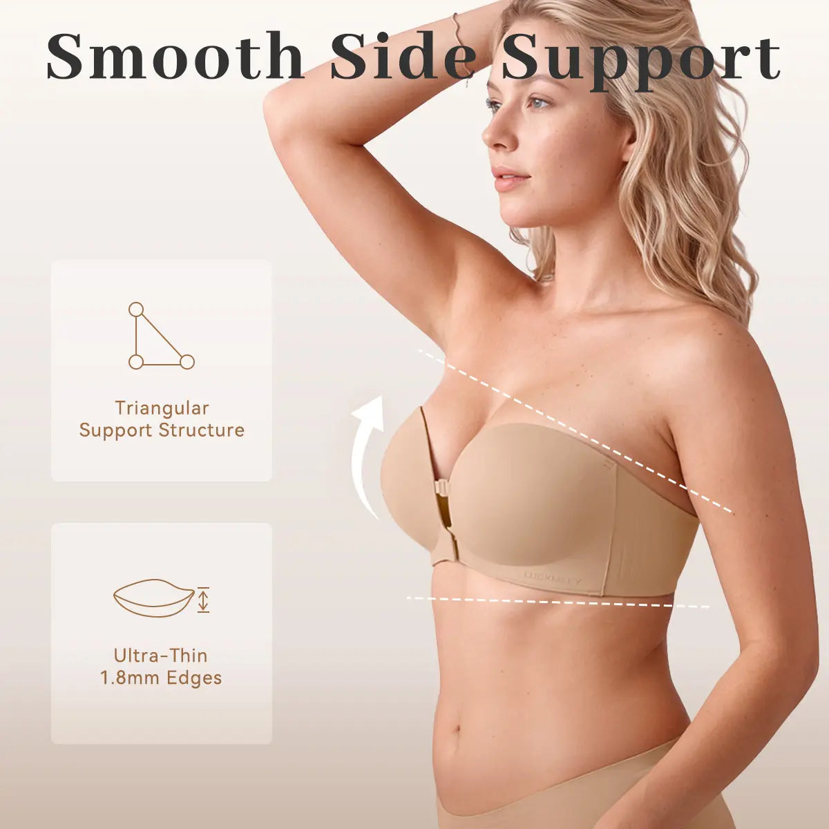Smooth side support with ultra-thin edges