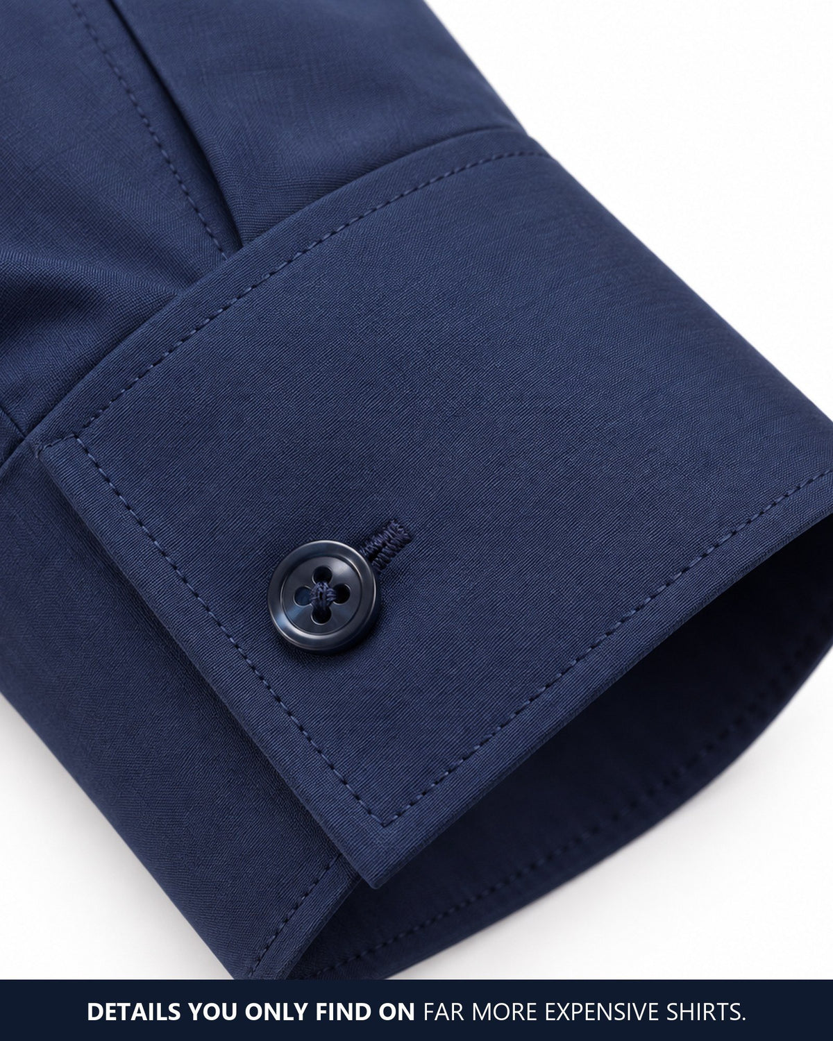 Close-up of the single-button barrel cuff
